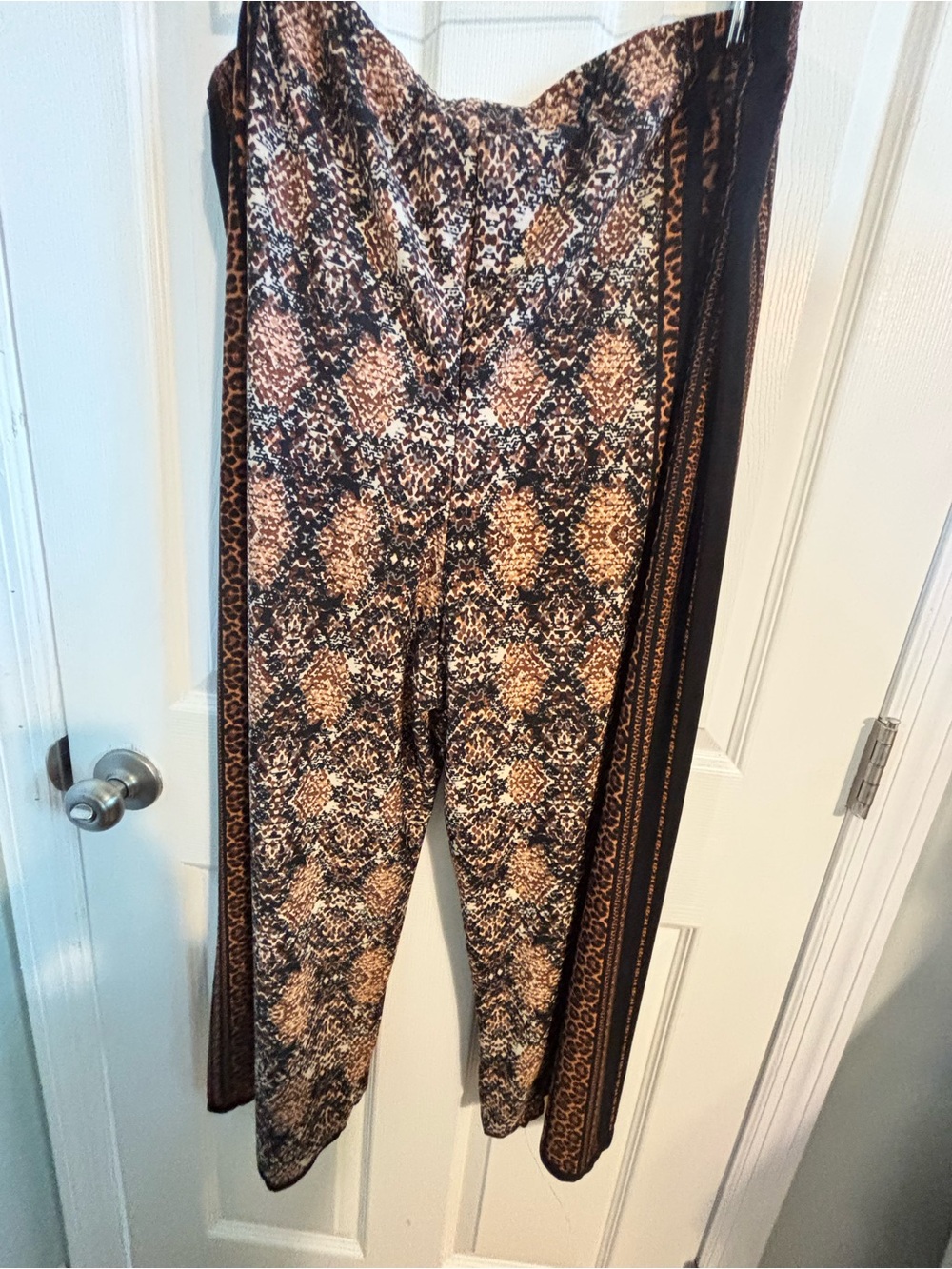 😍Women’s Wide Leg Capri Pants - Brown/Black SZ 3X